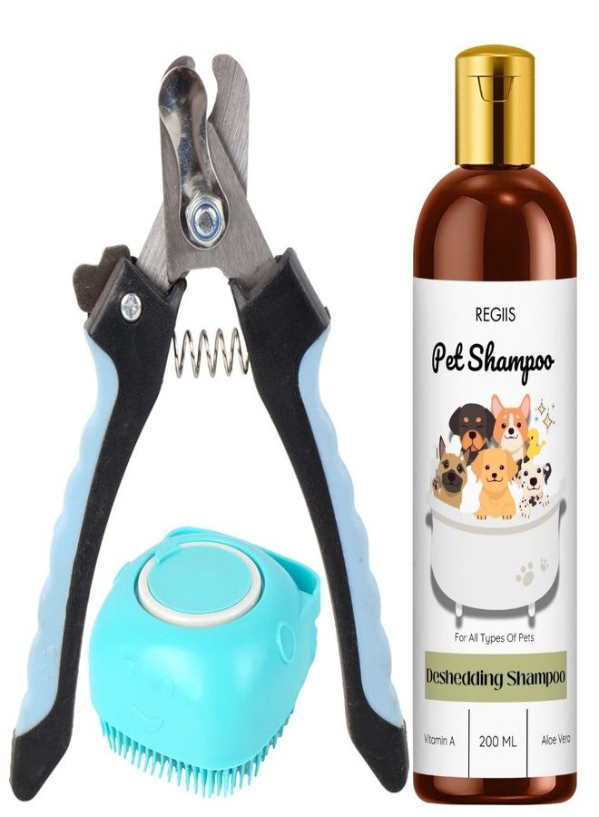 شامبو للحيوانات الأليفة، تركيبة لإزالة الشعر الزائد مع فيتامين أ والصبار، 200 مل، لجميع أنواع الحيوانات الأليفة (عبوة من 3 قطع) - Image 1